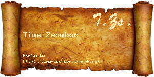 Tima Zsombor névjegykártya